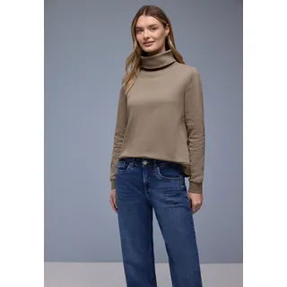 STREET ONE Sweater, mit Stehkragen, light terra mocha