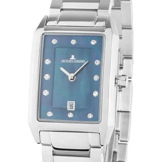 Jacques Lemans 1-2158L Torino eckige Damenuhr 23mm 5ATM - Silber