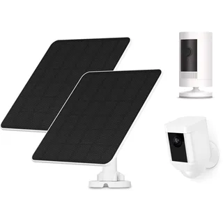 Solar Panel für Ringkamera, 5W Kamera Solarmodul Ladegerät für Ring Stick Up Cam/Pro Akku, Spotlight Cam/Pro/Plus, Solar für Ringkamera mit 9,8 Meter Kabel, IP65, 2 Pack