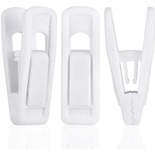 Tinfol Weiße Samt-Kleiderbügel-Clips, 24 Stück Hosen-Kleiderbügel-Clips, rutschfeste beflockte Finger-Kleiderbügel-Clips, perfekt für dünne Samt-Kleiderbügel