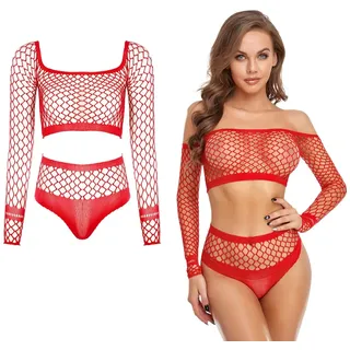 Women Sexy Lingerie Fishnet Top Beach Cover Up, Damen Spitze Body Sexy Reizwäsche Corsage Unterwäsche Curvy Bodysuit Teddy One Piece Dessous, Teddy-Babydolls mit Oberschenkel Strumpfband