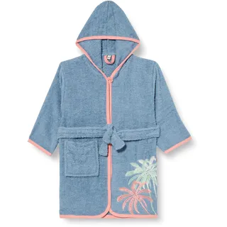 Playshoes Unisex Kinder Frottee-Bademantel Morgenmantel, Palmen, 122/128