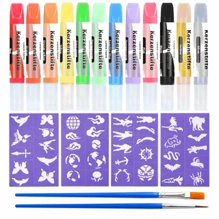 Caelura 12 Stück Kerzenstifte, Kerzen Bemalen Set, Wachsstifte für Kerzen, Candle Pen für Ideal zum Dekorieren & Gestalten Kerzenfarbe, Kerzenmalstifte, je 10 ml