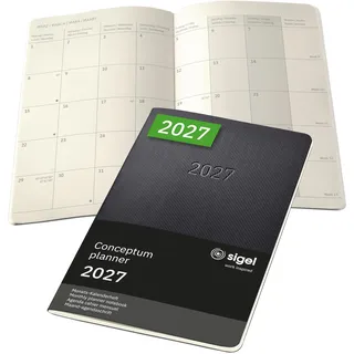 Sigel Monats-Kalenderheft 2027 Tischkalender ca. A5 Softcover