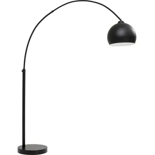 Kare Design Stehleuchte Lounge Small Deal Eco, Schwarz, Bogenlampe, Stehlampe, Stahlgestell, Stahl Schirm, höhenverstellbar, kein Leuchtmittel inklusive, 175x39x163 cm (H/B/T)