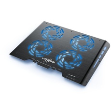 Bild von Freezer 600 Metal, 4 leistungsstarke Lüfter, LED-Beleuchtung, für Notebooks bis 17,3'', Oberfläche aus Metall, Aluminiumgehäuse, rutschfest, schwarz