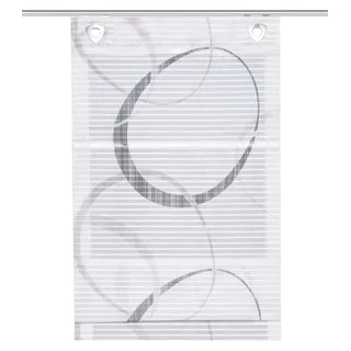 Elzusha – Magnetischer Rollvorhang mit Streifen für Fenster - Grau