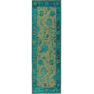 benuta Nest Läufer Frencie Türkis 80x250 cm , Textil , Patchwork , Rechteckig , 80x250 cm , Oeko-Tex® Standard 100 , wasserabweisend , Teppiche und Böden, Teppiche, Teppichläufer, Läufer