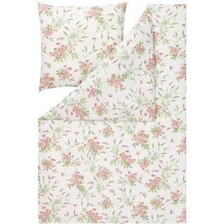Estella Bettwäsche , Magenta , Textil , Floral , 135x200 cm , pflegeleicht, atmungsaktiv, hautfreundlich, weiche und anschmiegsame Oberfläche , Heimtextilien, Bettwäsche & Leintücher, Bettwäsche, Jersey-Bettwäsche