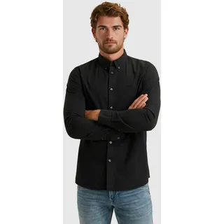 Langarmhemd PME LEGEND, Herren, Gr. L, N-Gr, salute, Web, Obermaterial: 97% Baumwolle, 3% Elasthan, unifarben, regular fit normal, Manschette, Hemden Langarmhemd, mit Manschetten