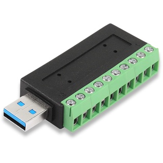 CERRXIAN 2PSC USB Mini auf 4 Pin Schraubklemmenblock Stecker,DIY USB Mini Stecker Adapter Stecker USB Breakout Board für DIY USB Netzteil für Kabelaufladung Datenübertragung (USB 3.0)