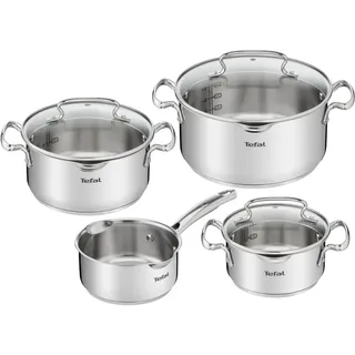 Tefal Duetto+ Topf-Set 4-tlg. Kochtopf 16 cm + Kochtopf 20 cm + Kochtopf 24 cm + Stielkasserolle 16 cm