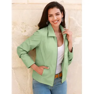 Classic Basics Lederimitatjacke ohne Kapuze, grün