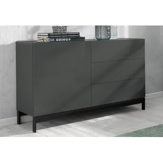 INOSIGN Sideboard "Metis", grau (anthrazit hochglanz), B:110cm H:72cm T:40cm, Sideboards, Sideboard, Breite 110 cm
