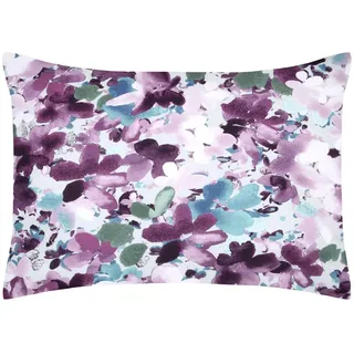 STOF - Kopfkissenbezug, Größe 50 x 70 cm, Baumwoll-Perkal, 100% Baumwolle, Öko-Tex Zertifiziert, Parma, Rosa, Modell Immergrün, Bettwäsche, klassisch, Blumen