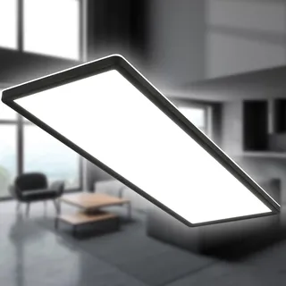 B.K.Licht LED Deckenlampe 1 eckig schwarz
