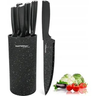 Marmor-Küchenmesser-Set im Block 6-teilig SHARP Premium