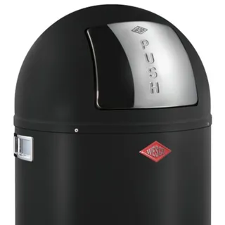 Wesco Abfallsammler Mülleimer Abfalleimer Müllsammler Pushboy 50 l matt schwarz