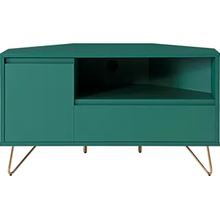SalesFever TV-Board 100 x 58 cm Grün/Gold MDF/Metall
