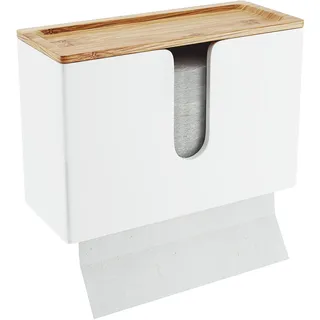 Nature Supplies Papierhandtuchspender aus Holz - Papierhandtuchhalter Mit Wandhalterung oder bei Tisch, für Papierhandtücher mit C-, Z- oder Interfold-Falzung