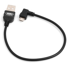 System-S 20 cm Micro USB 2.0 Kabel gewinkelt 90 Grad Winkelstecker (rechts/Male) Adapter Datenkabel und Ladekabel