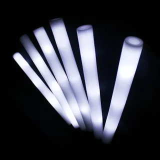 KUMUNDO – LED-Sticks, LED-Sticks für Hochzeiten, Leuchtstäbe, Leuchtstäbe für Partys – Länge 48 cm – Leuchtstäbe aus Schaumstoff mit weißer LED (100 Stück)