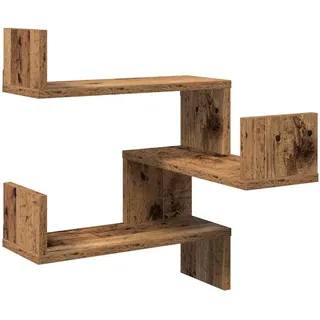 vidaXL Wand-Eckregal Altholz-Optik 40x40x49,5 cm Holzwerkstoff