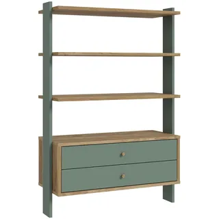 Forte Whenua Aktenregal 104,2 x 0,0 x 153,6 cm beige/grün