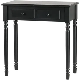Livetastic Schminktisch , Schwarz , Holz , Kiefer , 2 Schublade(n) Schubladen , rechteckig , konisch , 38x78x75 cm , Schlafzimmer, Schminktische