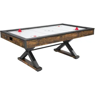 Vevor Air Hockey Tisch (214 cm) mit 2 Pushern & 2 Pucks & elektronischem Punktezähler & X-förmigen Beinen, luftbetriebener Hockey-Spieltisch für Familienspielzimmer Partys Familientreffen Büro