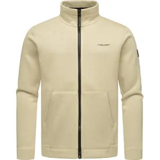 Sweatjacke RAGWEAR "Sweatjacke Fabbian Collar", Herren, Gr. XXL, beige (ecru), Obermaterial: 100% Polyester PES. Futter: 100% Polyester PES., Sweatjacken Sweatjacke