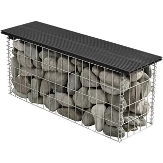 pro.tec Gabionenbank Schwarz