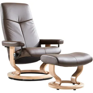 Stressless Relaxsesselset , Braun , Holz, Leder , Echtleder , Rindleder , Buche , Schichtholz , 76x100x71 cm , Lederauswahl, Relaxfunktion , Wohnzimmer, Sessel, Ledersessel