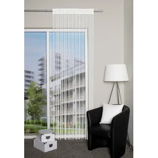 HOME WOHNIDEEN SIMINO Fadenvorhang Multifunktionsband 145 x 245 cm Weiß