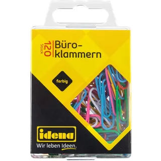 IDENA 334028 - Büroklammern, ummantelt, 120 Stück