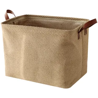 Spesh Aufbewahrungsboxen Jute Aufbewahrungskorb Ordnungsboxen Jute Korb für Schränke/Regal/Schlafzimmer/Wohnzimmer/Kinderzimmer/Badzimmer(38 * 27 * 28cm,Flache Textur)
