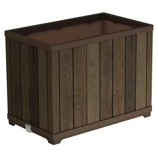 Deco Rechteckiger hoher Pflanzkübel 76 x 45,5 x 55 cm, Walnuss KETER 261035
