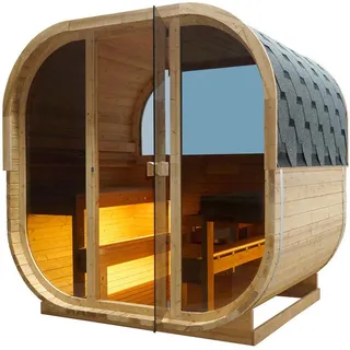 SANOTECHNIK Sauna »»HANKO« Außensauna«, geeignet für 6 Personen, Fichetnholz 83158609-0 Holz