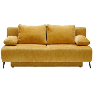 Ti'me Schlafsofa , Gelb , Textil , Füllung: Hohlfaser,Hohlfaser , 200x90x100 cm , Stoffauswahl, Liegefunktion, Rücken echt , Wohnzimmer, Sofas & Couches, Schlafsofas, Sonstige Schlafsofas