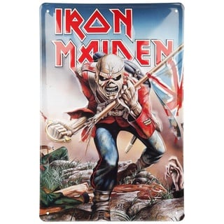 KKL Iron Maiden Blechschild, Metall, schwarz, 30 x 20 x 1 cm