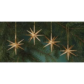 Christbaumschmuck ALBIN PREISSLER "Handwerkskunst aus dem Erzgebirge", gold (goldfarben), Ø:10cm, Holzwerkstoff, Weihnachtsbaumschmuck, Christbaumschmuck, Weihnachtsdeko aus Holz