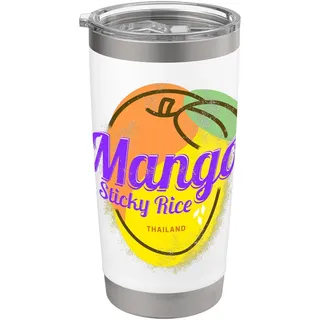 Mango Sticky Rice für Thailand Urlaub Food Lover und Koch Doppelwandiger Edelstahl-Thermobecher