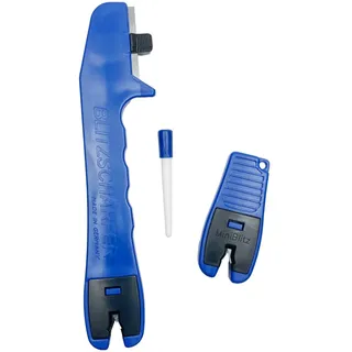 BLITZSCHÄRFER Set 3 teilig Messerschärfer Messerschleifer Scherenschleifer Blitzschärfer Miniblitz Keramikschärfer manuell tragbar