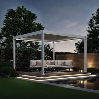 Weide Deluxe Elektrisch Pavillon Terrassenüberdachung Aluminium Led 3,6X4 M