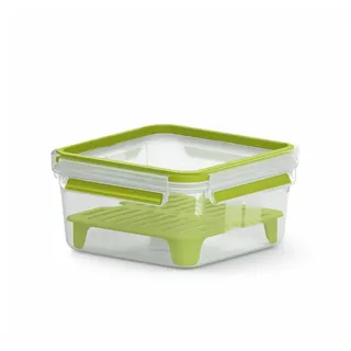 Emsa Clip&Go quadratisch 1.3l Sandwichbox XL Aufbewahrungsbehälter grün