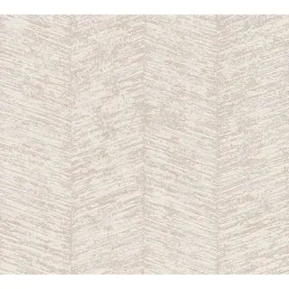 A.S. Création Vliestapete Geometrisch Glänzend Strukturiert Elfenbein Creme Beige FSC®