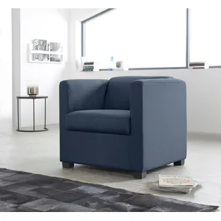 Home affaire Sessel »Bob Cocktailsessel, Clubsessel, Loungesessel« in verschiedenen modernen Farben und Qualitäten, blau