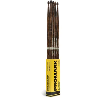 ProMark Schlagzeug Sticks - Rebound 5A Drum Sticks - FireGrain - Keine übermäßige Vibration - Lackierung, Eichel-Tipp, Hickoryholz - Drum Sticks Set of 4 Paare