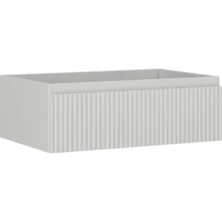 Mexen Rivel Badezimmerschrank für Waschbecken 70 cm, 1 Schublade, gerillt, grau matt - 91A20-07023-1-BF62 - Grau