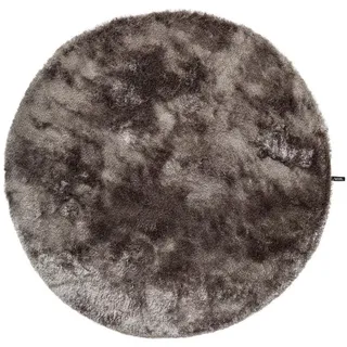 benuta Nest Hochflorteppich Whisper Grau ø 80 cm rund , Textil , Beton Optik , Rund , 80x80 cm , wasserabweisend , Teppiche und Böden, Teppiche, Hochflorteppiche & Shaggys